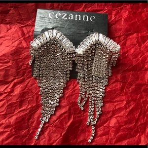 Cezanne Crystal Rhinestone Dangle Earrings Bling